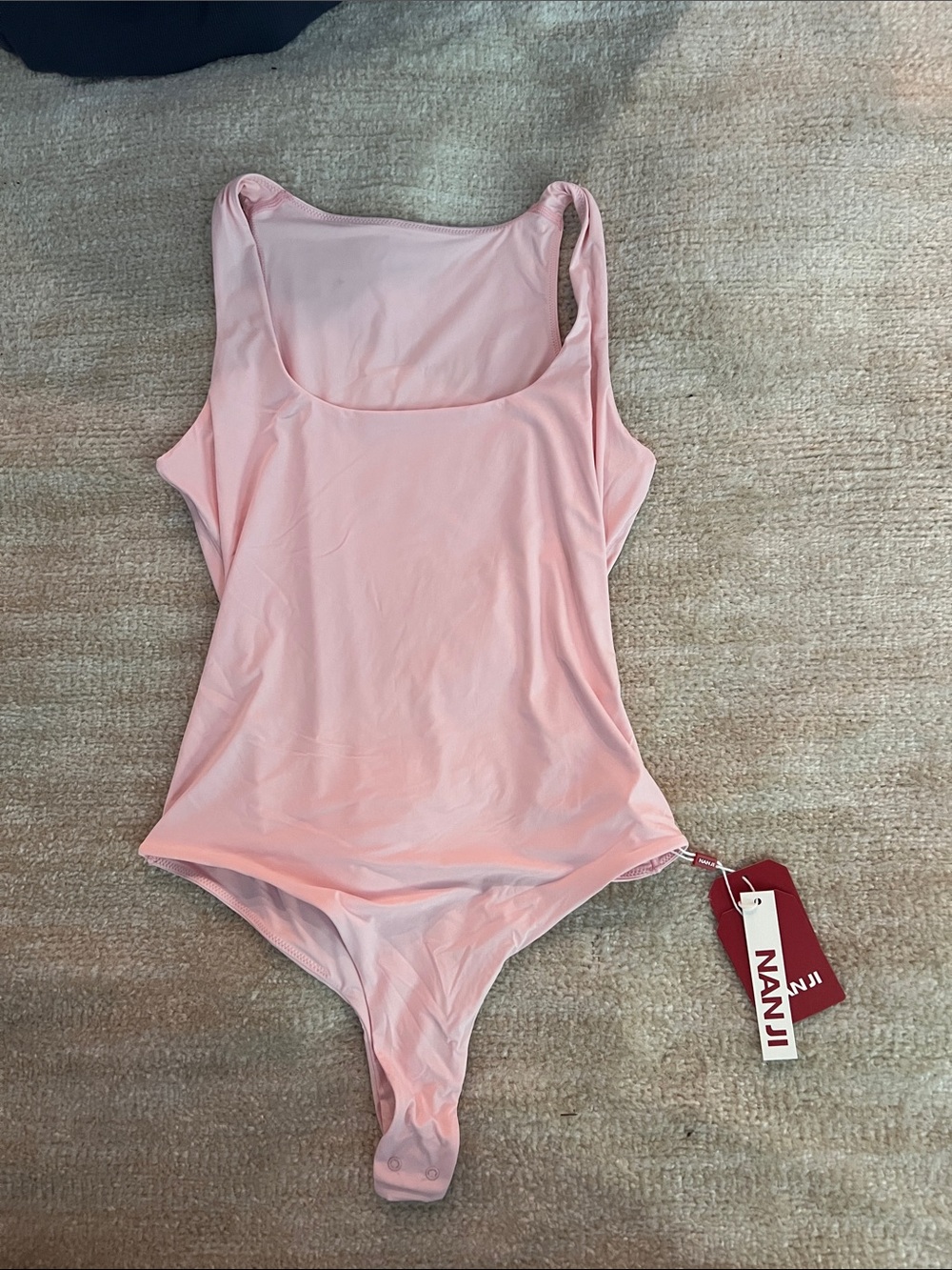 NANJI Pink Scoop Neck Bodysuit
